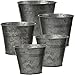 5er Set Blumentöpfe aus verzinktem Stahl perfekt für Moderne Dekoration und Pflanztöpfe, Dekorativen Zink Töpfen drinnen und draußen