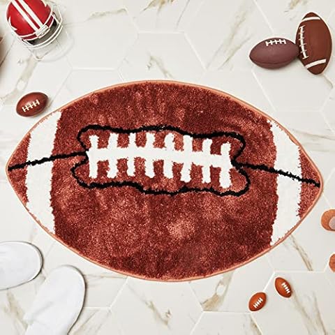 Funtery Football Bathroom Rug Cover