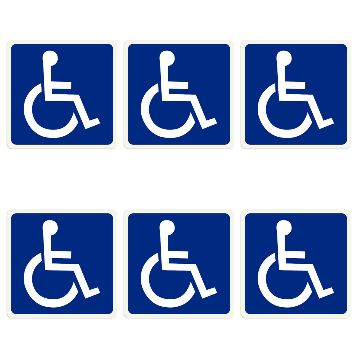 Gladfresit Blue Disabled Car Stickers, Disability Car Body Sticker Self Adhesive Waterproof Barrier Sticker For Car Vans Wheelchair Window