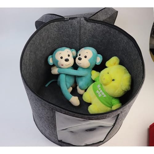 Hat Storage Box With Dust Lid, Felt Round Foldable Hat Organizer Family Travel Storage Box (M) #TOP5