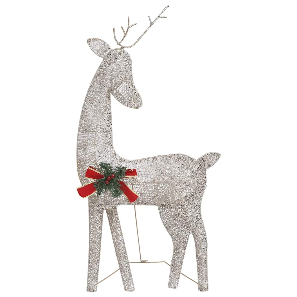 Weihnachtsdeko LED Rentiere 270x7x90 cm Golden Warmweiß mit 90 energieeffizienten LEDs für festliche Außen- und Innendekoration, wetterfestes Design, USB-Anschluss