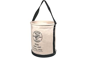 Klein Tools 5109 Wide-Opening Canvas Bucket for Heavy-Duty Jobs on the Go