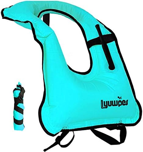 Snorkel Vest Inflatable Snorkeling Jackets Adult Free Diving Swimming Safety Vests Man Women Blue