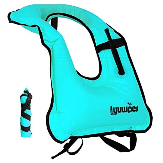 Lyuwpes Snorkel Vest Inflatable Snorkeling Jackets Adult Free Diving Swimming Safety Vests Man Women Blue
