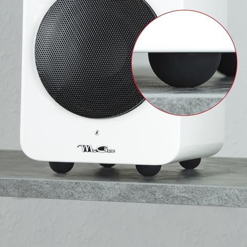 Dynavox amortiguadores de elastómero de Silicona ED20, 4 pies absorbentes universales para Altavoces, amplificadores y Tocadiscos, amortiguadores de resonancia con Superficie Adhesiva 3M, Negro - imagen 2