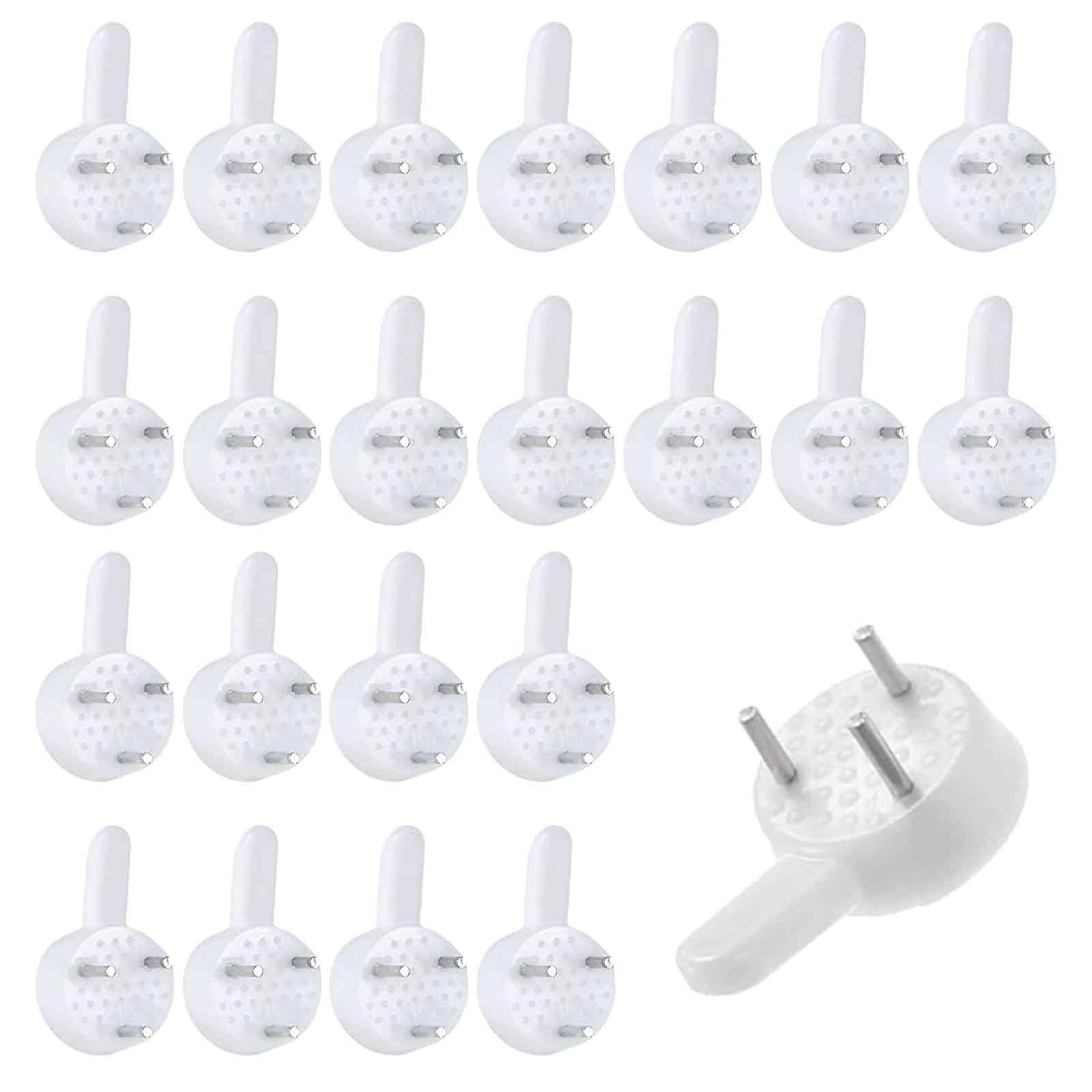 Non-Trace Picture Hook 30 Pcs Wall Studs, Picture Hanging Kit, Frame Hanger Hook, Assorted Picture Hanger Set for Hardwall Drywall Painting Wedding Photos Mirror, White
