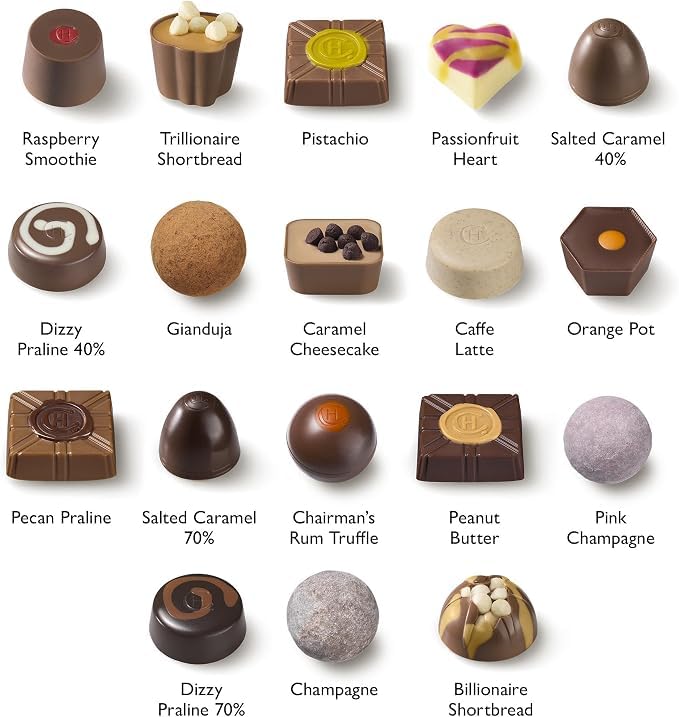 Image of Hotel Chocolat Chocolate Gift Box - Assorted Milk, Dark & White Chocolates, 58 Pieces, Luxury Chocolate Gift