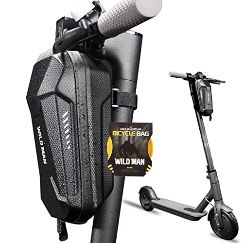 Sacoche de guidon de scooter rigide Wild Man 2L Noir avec sangles de fixation