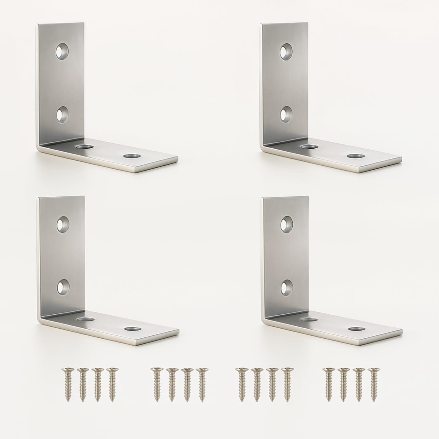 Urban Elite L Angle Bracket for Reinforcing Chairs/Tables - Shelf Bracket 40mm x 20mm Zinc Plated, L Shape Bracket for Solid Shelf Support, Joint Right Corner Brace (1.5" x 0.75") (Pack of 12)-image-16