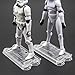 NC EBCO 30 Pieces Action Figure Display Stands Clear Doll Model Support Stand for 3 75 inch Action Figures â€¦ Transparent Action Figure Dispaly Stand Base