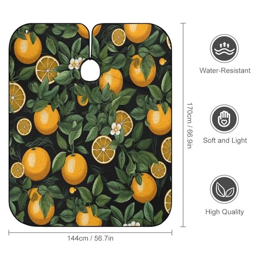 Capa de Corte con Naranjas y Hojas Fondo Negro Ajustable miniatura 2