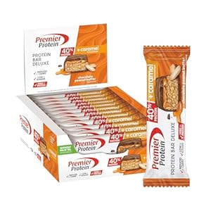 Premier Protein – Protein Bar Deluxe 40% – Chocolate Peanut Butter – 12x50g – Low sugar – Low Carb – palmölfrei