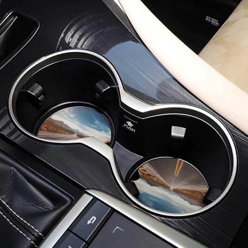 Portavasos para auto con diseño Desierto 2 piezas miniatura 7