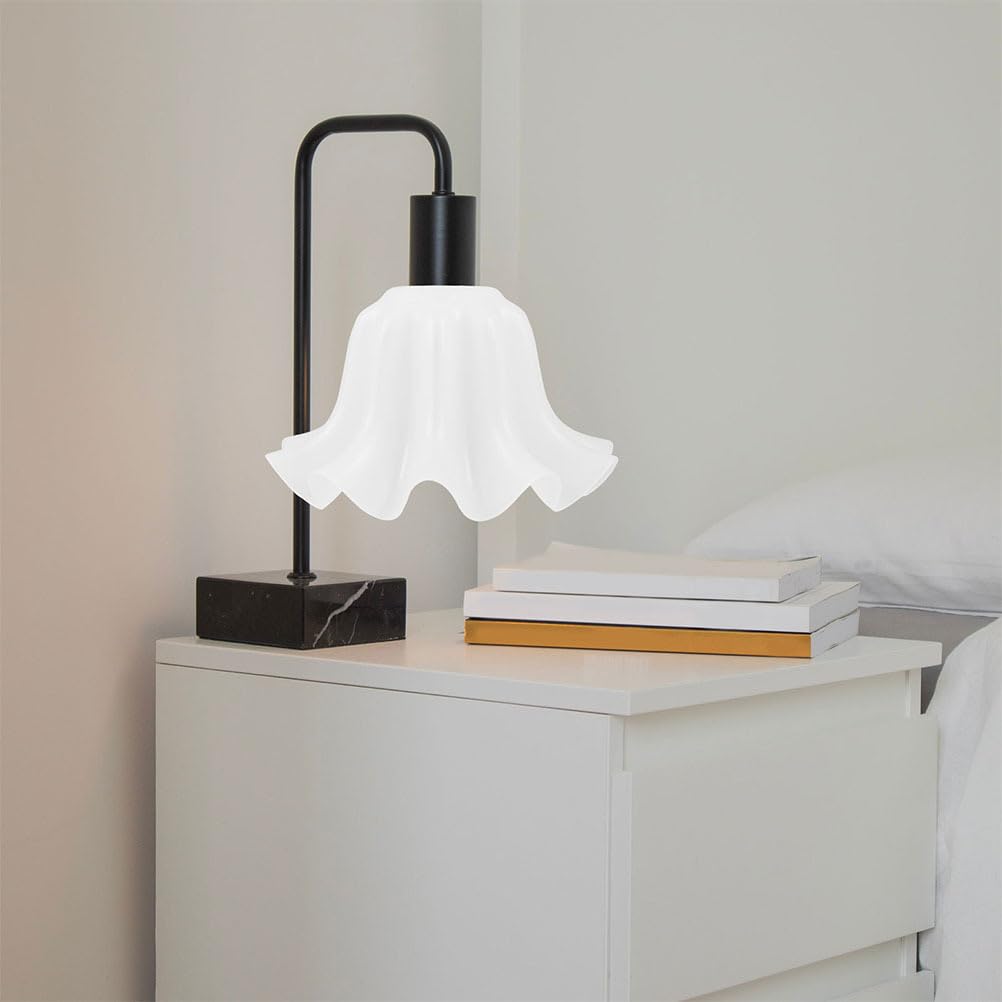 Uonlytech Pantalla De Lámpara De Acrílico Con Diseño De Flor De Lirio De Los Valles Para Reemplazo De Aplique De Pared Lámpara De Mesa Y Luz Colgante Base E27 7.67X7.67X4.44 Pulgadas