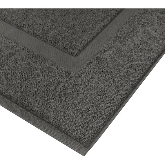 Bliss Casa - Bath Mats (2 Pack, 50 x 80 cm) - 1000 GSM Bathroom Mat for Toilets, Super Soft and Extra Absorbent Floor Mats For Elegant Look (Grey)