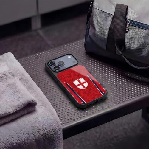 Coque silicone iPhone 17 Pro Angleterre antichoc drapeau foot St George