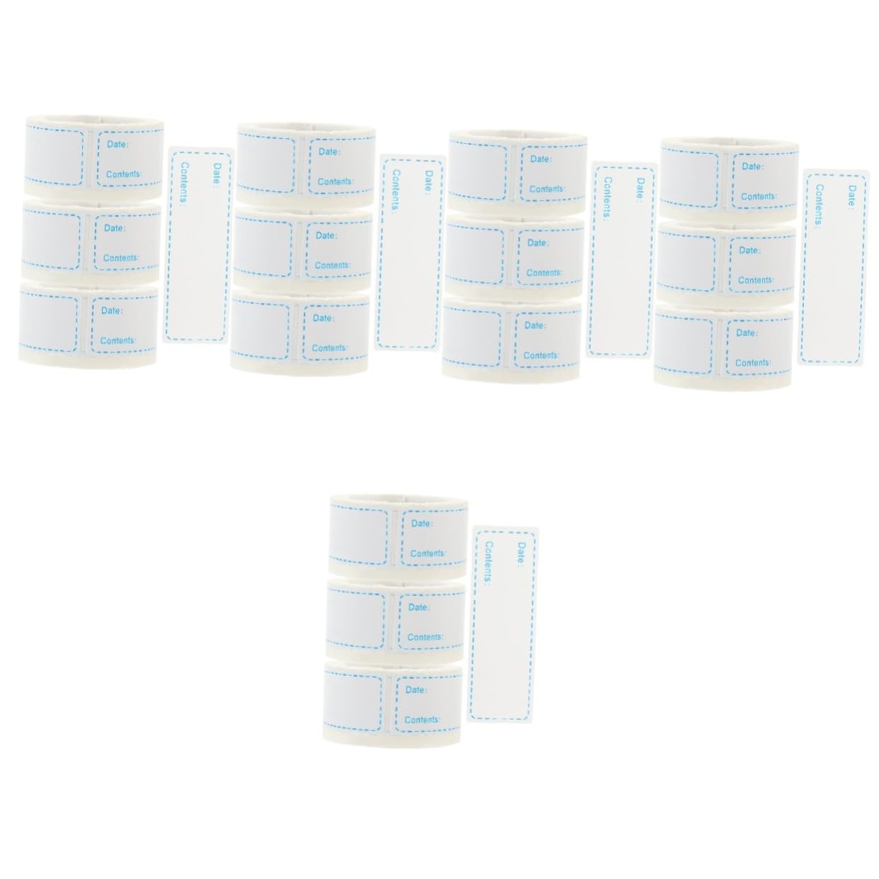 Angoily 15 Rouleaux Étiquettes Alimentaires Autocollantes Amovibles pour Organisation Cuisine et Congélateur Compatibles et Résistantes à Lécriture