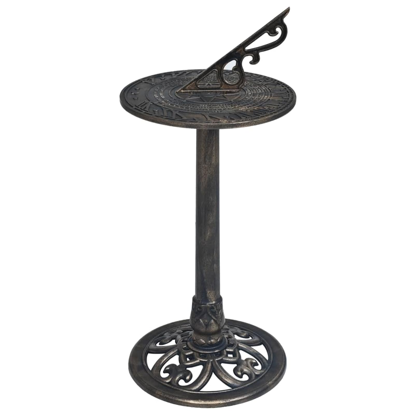 Gecheer Reloj Solar de Jardín en Bronce, Hecho de Plástico Macizo Resistente a la Intemperie con Base Estable, Decoración Exterior Elegante Que Indica la Hora por Sombras. LYKLYDZJ-48225ES