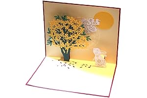 3D Rabbit Flower Pop Up Cards for Year of the Rabbit