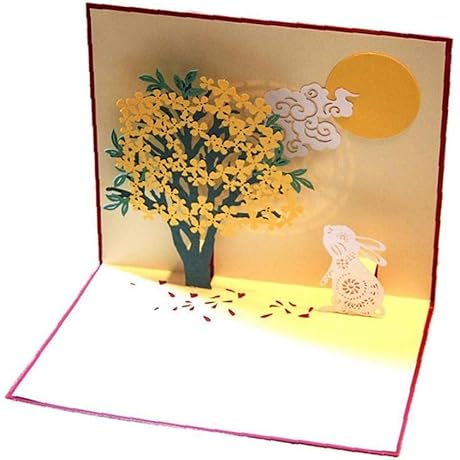 3D Rabbit Flower Pop Up Cards for Year of the Rabbit