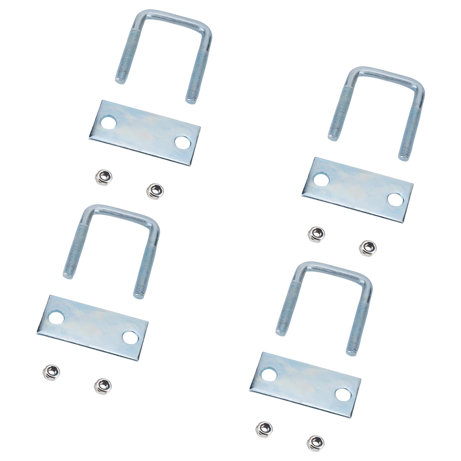 Sturdy Galvanized Steel Axles Torques Control Clamps 4pcs Set for Truck Boats Trailer Spring Stabilization Needs U Bolt Clamp Set