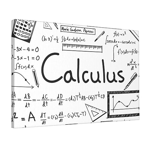 Géométrie mathématique toile moderne pour salon et bureau style calcul geek 45,7x30,5 cm
