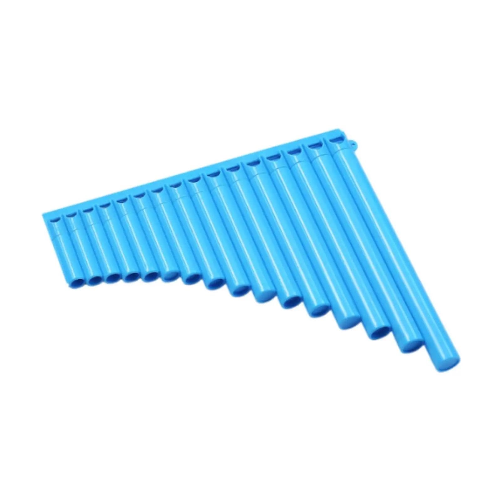 Flauto Di Pan Amanti Della Musica Flauto Di Pan A 16 Canne Chiave Di Do Strumento Musicale Tradizionale Portatile(Blue)