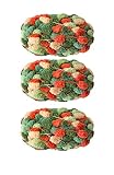 3 Rolls Pomp-A-Doodle Yarn,100% Polyester Jelly Bean POM-POM Ball Yarn for Crochet Knitting Handcraf