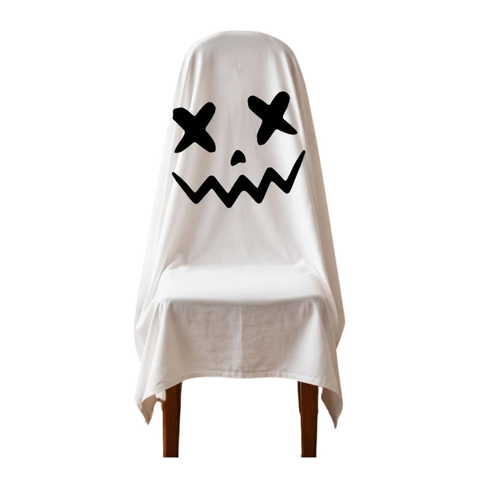 Virelynx Halloween Ghost Chair Cover, Spooky Dining Seat Protector