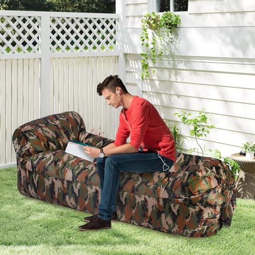 Chaise longue gonflable imperméable de plage et accessoires de camping - 3