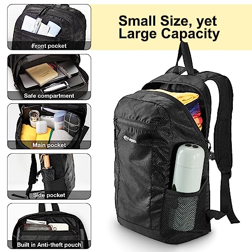 Vpbage Lightweight Hiking Backpack For Women Men,Packable Travel Backpack 15L,Foldable Daypack Small Camping Backpacks Waterproof Outdoor Backpack #TOP3