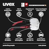 Uvex pheos - Schutzbrille - Bügelbrille supravision excellence Technologie - metallfrei, beschlagfrei & kratzfest - one size - gelb/schwarz – Ansicht 2