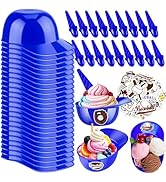 MEEZY 25Pcs Baseball Helmet Ice Cream Bowls With 25Pcs Spoons 8oz - View #11