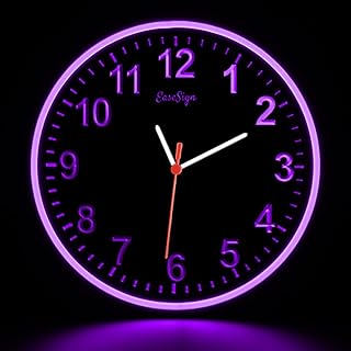 EaseSign Home Decor LED Flexible Flex Neon Wall Clock 5 Colors 10