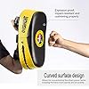 Overmont Taekwondo Kick Pad with Curved Punching Surface Karate Kicking Shield PU Leather for Boxing Martial Art Kickboxing Training(1 Pc Sold as Single)
