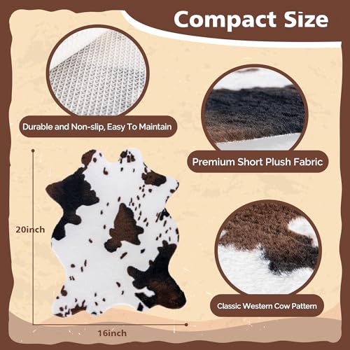 Tapete Mini Faux Cowhide 20x16 pulg Pack x2 miniatura 3