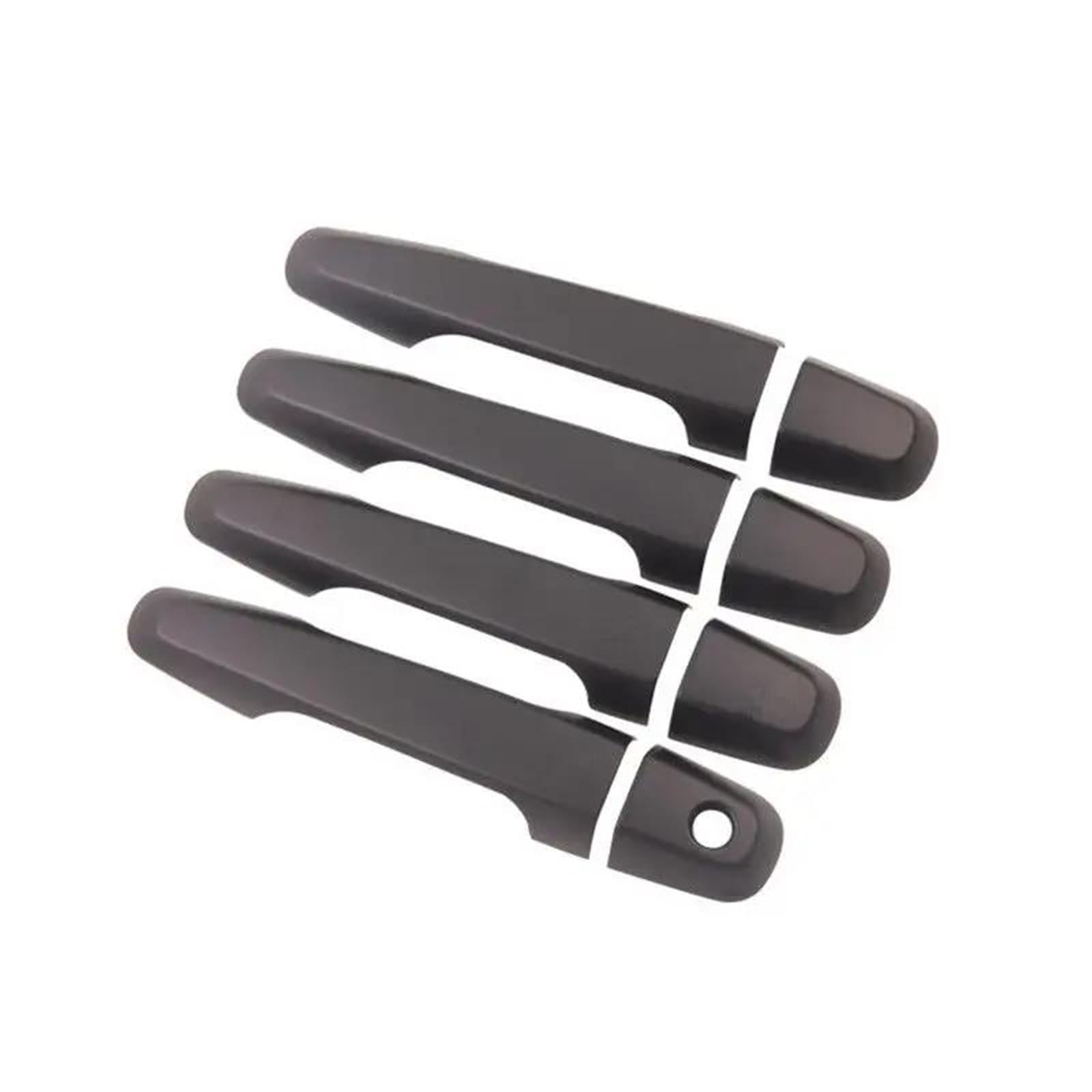 PIWINE Handle Sticker for Mitsubishi for L200 for Triton L 2002-2014 Black Chrome Car Door Handle Cover Accessories(1 Keyhole)