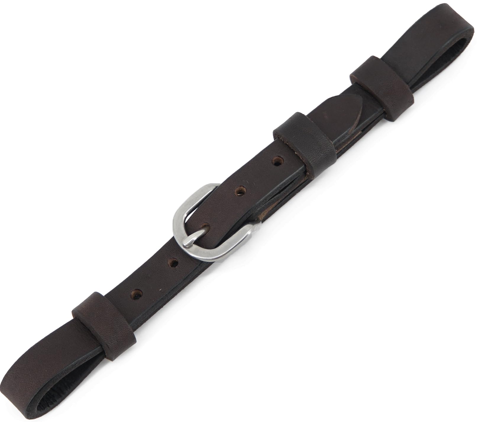Doqn Leather Curb Strap for Horses,Flat Bridle Leather Curb Strap for Refined Control