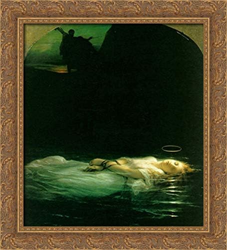 Young Christian Martyr 20x22 Gold Ornate Wood Framed Canvas Art by Paul Delaroche