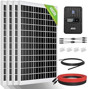 ECO-WORTHY 480W 12V Monokristallines Solarpanel Kit