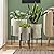 LuxenHome Planters for Indoor Plants, Set of 3 Plants Pots with Stands, Modern Decorative Metal Flower Pots, Distressed Gray and Gold Cachepot Planters, Large Floor Plant Pots, 9.5 & 11.87 & 14 Inch