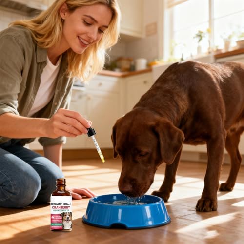 Uti-Behandlung Bei Hunden, Zur Unterstützung Der Blasengesundheit, 60 Ml, Harnwegstropfen, Natürliches Kräuterergänzungsmittel Mit Cranberry-Blasengesundheit, Sanfte Natürliche Formel, Für Hunde Aller