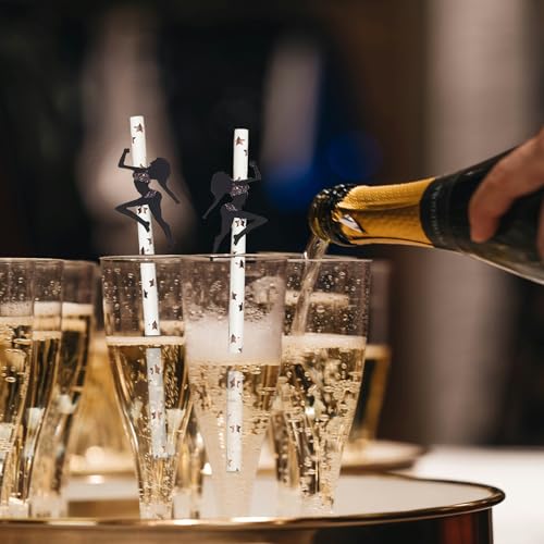 24 pitillos desechables de papel para fiesta despedida boda miniatura 7