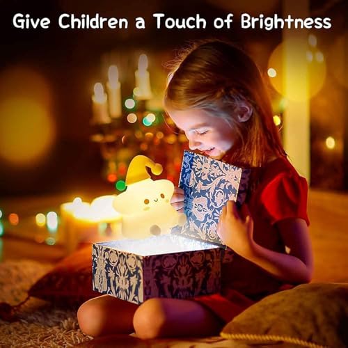 Image of Soft Silicone Star Night Light, 7-Color Breathing Modes, Rechargeable & Portable Bedside Lamp for Kids, Birthday Gift for Girls, Babys, Childrens Bedroom & Gift Decor