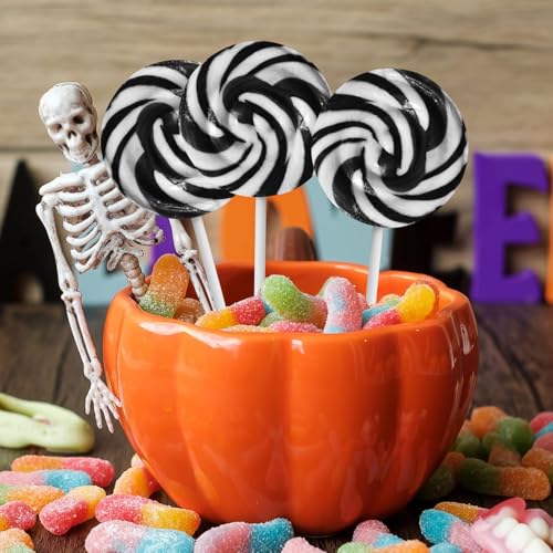 Halloween Lollipops 24pcs Black and White Swirl, Blue-Raspberry - image 7
