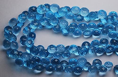 Quartz bleu suisse oignon briolette 7-8mm : évitez les pierres ternes pour vos bijoux