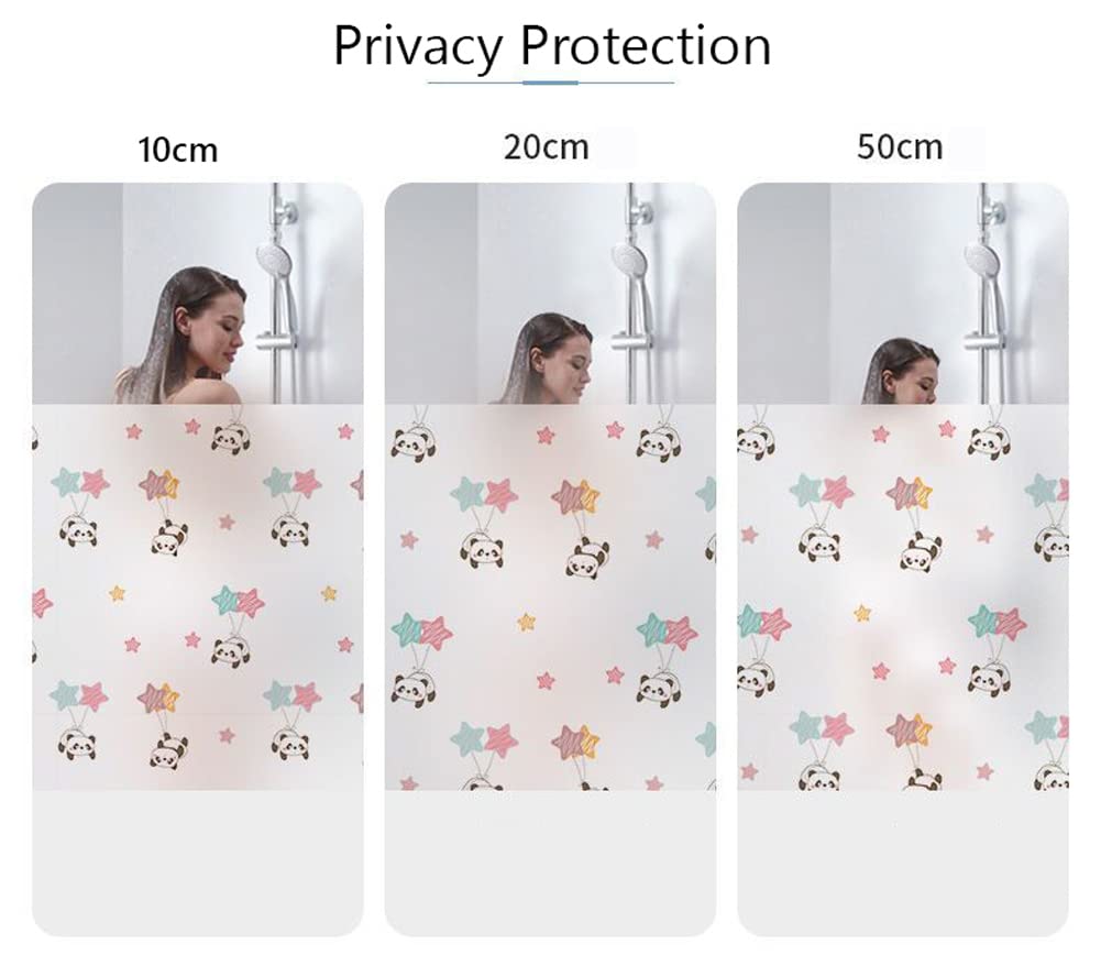 Pellicola Per Vetri Smerigliata Cute Dog Panda – Adesivo Decorativo Per Privacy, Senza Colla, Rimovibile, Protezione UV 99%, 55x160 Cm