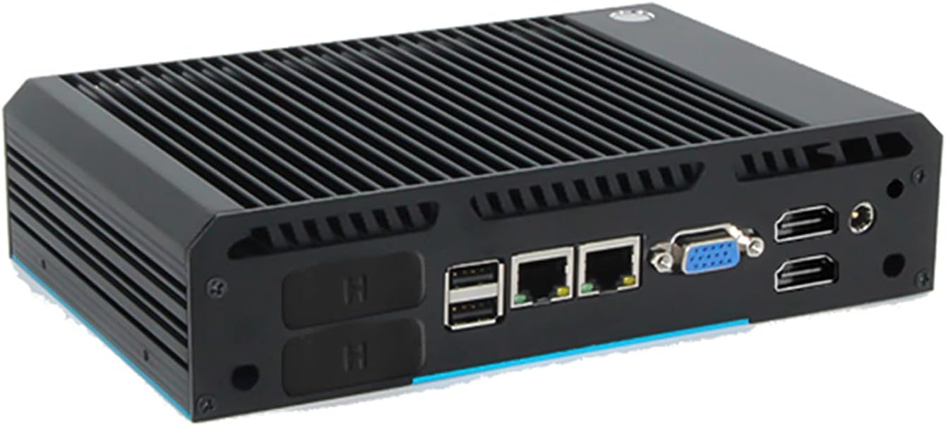 Fanless Industrial PC, IPC, Windows 10 or Linux Ubuntu, Intel Core I5 5300U, BH12, PXE, WOL, Triple Display Supported, WiFi/BT4.0/VGA/2HDMI/2LAN/2COM/Type-C, (16G RAM/128G SSD)