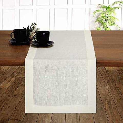 D'Moksha Homes - Camino de mesa de lino 100% puro Cover