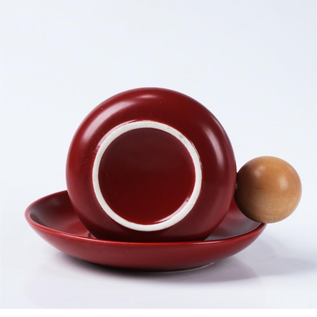 kubek ceramiczny, Zestaw filiżanek i spodków do kawy, ceramiczny kubek w stylu nordyckim o wysokiej wartości, prezent, filiżanka do popołudniowej herbaty o wysokiej wartości(Black)